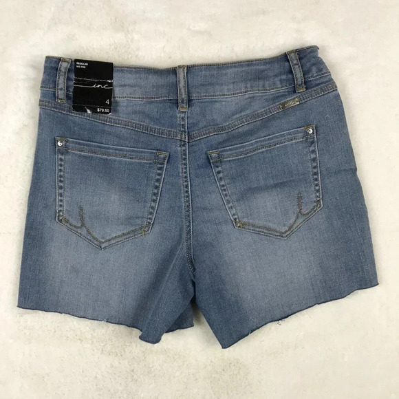 INC Rainbow Rhinestone Studded Jean Shorts NWT 4 - Picture 9 of 10